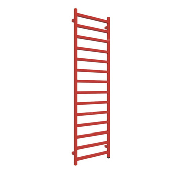 Grzejnik elektryczny TERMA SIMPLE ONE 1680 x 500 mm, kolor czerwony drogowy RAL3020, moc 600 W, podłączenie E8, kabel prosty bez wtyczki czarny