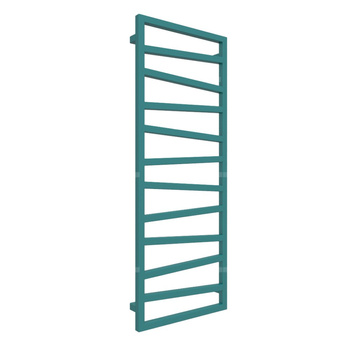 Grzejnik drabinkowy TERMA ZIGZAG, podłączenie SX, wym. 1310 x 500 mm, kolor turkusowy morski RAL5021, moc 490W