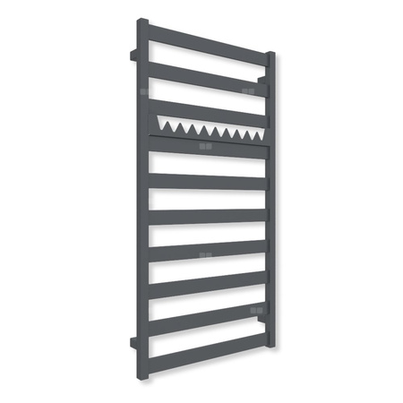 Grzejnik drabinkowy TERMA VIVO, podłączenie SX, wym. 1150 x 600 mm, kolor szterling (farba), moc 501W