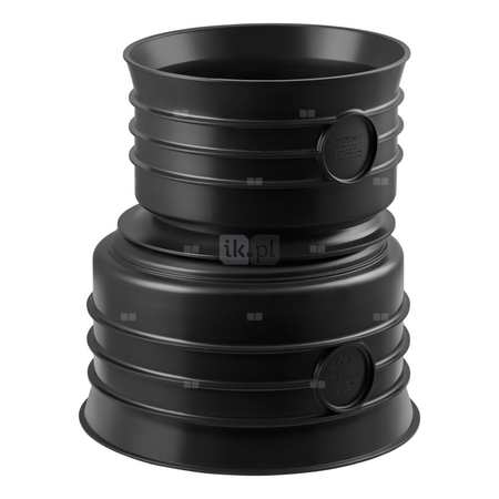 Złącze MAGNAPLAST MAGNACOR MCR redukcja, PP (czarny), DN 400 x DN 250 (ww x wz), do kanalizacji