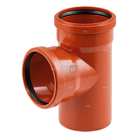 Trójnik MAGNAPLAST KG KGEA 87' PVC-U DN 400 x DN 160 x DN 400 (ww x ww x wz), kolor pomarańczowy