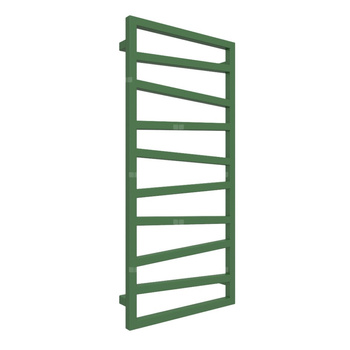 Grzejnik drabinkowy TERMA ZIGZAG, podłączenie SX, wym. 1070 x 500 mm, kolor zielony szmaragdowy RAL6001, moc 406W