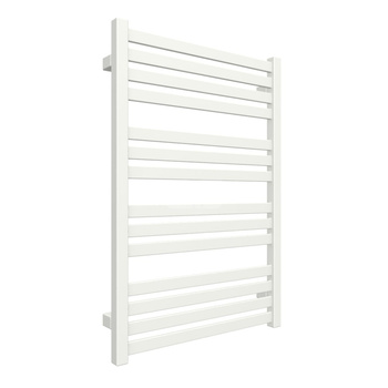 Grzejnik elektryczny TERMA MARLIN 530 x 780 mm, kolor biały drogowy RAL9016, moc 400 W, podłączenie E8, kabel spiralny z wtyczką biały