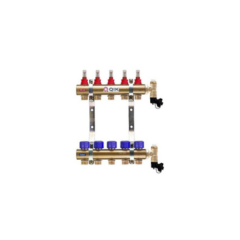 Rozdzielacz mosiężny do OP z przepływ - QIK BASIC II C- 10 sekcji