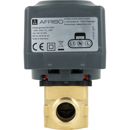 2-drogowy zawór strefowy AZV 442, DN15, G3/4", Kvs 10, 230 V AC, NC