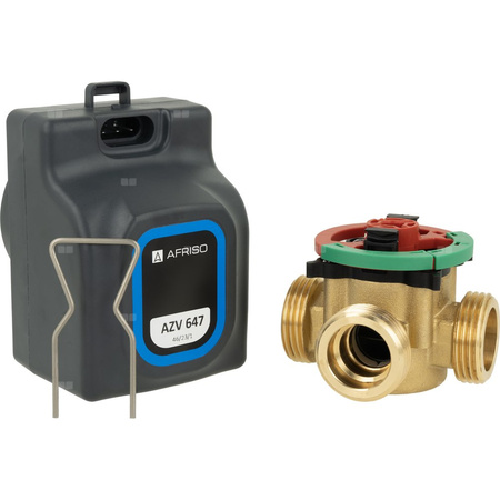 Zawór 3-drogowy AZV 647, G1" kątowe, DN20, Kvs 5,5, 230 V AC, AB-B