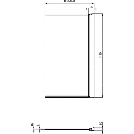 Parawan nawannowy 800x50x1410 mm - CONNECT 2