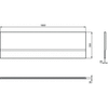 Panel przedni wanny 1800x30x550 mm, bez otworu na baterię - ACTIVE