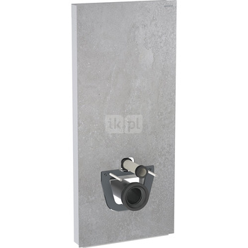 Moduł sanitarny do WC wiszącego GEBERIT Monolith Plus, 1140 mm x 505 mm x 106 mm, front: imitacja betonu, bok: aluminium