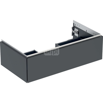 Szafka pod umywalkę Geberit ONE, z jedną szufladą: Szerokość umywalki=90cm, Czarny / Lakierowany matowy