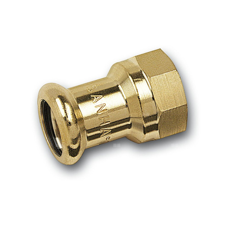 Mufa SANHA PURAPRESS, brąz, 12 mm x 1/2'' (zw x GW)