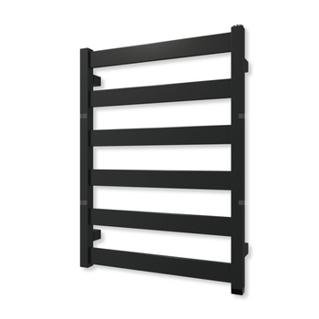 Grzejnik elektryczny TERMA VIVO ONE 670 x 500 mm, kolor czarny jak kruk soft, moc 300 W, podłączenie E1, kabel spiralny z wtyczką czarny