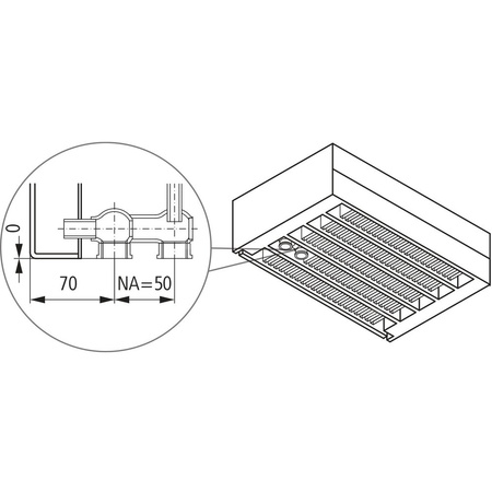 Kermi konwektor KNN21 70x72x5000 RAL 9016, 6 bar, z osłoną, podł. 14