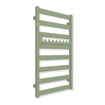Grzejnik drabinkowy TERMA VIVO, podłączenie SX, wym. 910 x 500 mm, kolor zielony blady RAL6021 (farba), moc 350W