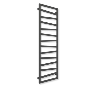 Grzejnik elektryczny TERMA ZIGZAG 1540 x 500 mm, kolor heban, moc 600 W, podłączenie E8, kabel prosty bez wtyczki z maskownicą