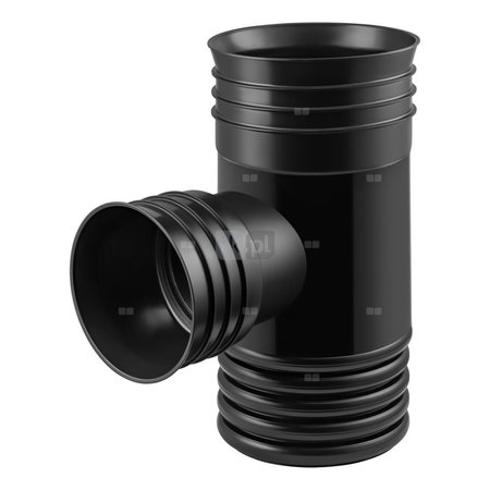 Trójnik MAGNAPLAST MAGNACOR MCEA 90' PP DN 600 x DN 200 x DN 600 (ww x ww x wz), kolor czarny