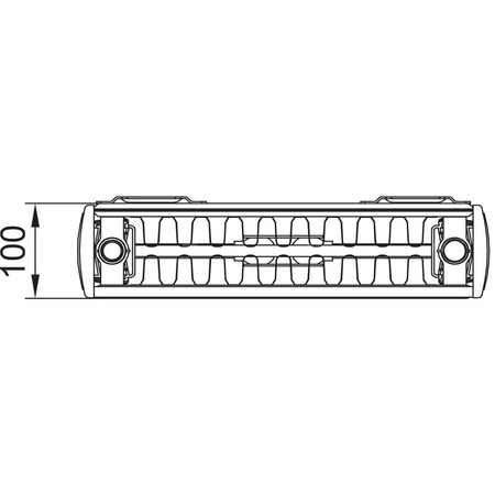 Grzejnik płytowy typ 22 KERMI X2 Verteo Profil, boczna osłona wym. 1600 x 400 mm, kolor biały, moc 1411 W