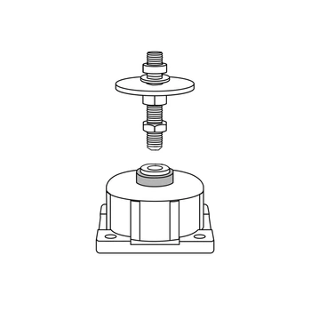 ZNA (31-41 BUF) - zestaw nóżek antywibracyjnych do pomp ciepła 31-41 z wbudowanym buforem (CS3000AWP … MB)