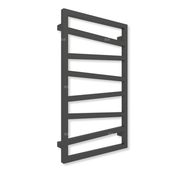 Grzejnik elektryczny TERMA ZIGZAG 830 x 500 mm, kolor czarny RAL9011, moc 300 W, podłączenie E1, kabel prosty bez wtyczki z maskownicą