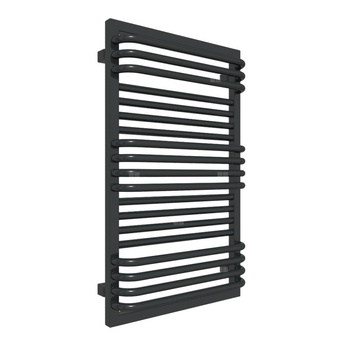 Grzejnik drabinkowy TERMA POC 2, podłączenie SX, wym. 840 x 500 mm, kolor czarny jak kruk mat RAL9005, moc 493W