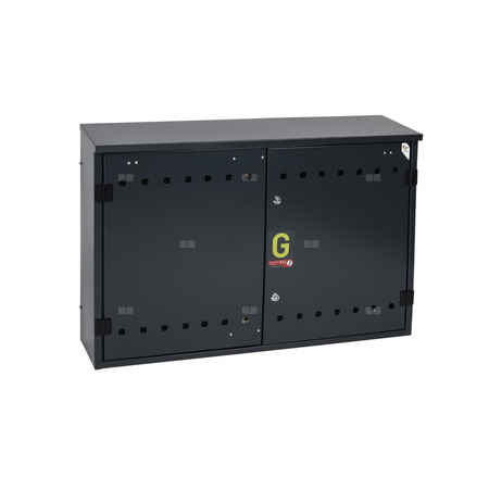 Punkt redukcyjno-pomiarowy na 2 gazomierze G4/G6, w poziomie, w skrzynce metalowej 1050x700x250 antracytowy