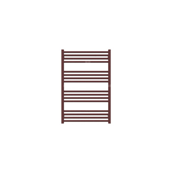 Grzejnik elektryczny TERMA FIONA 900 x 600 mm, kolor soft 3005, moc 300 W, podłączenie E1, kabel prosty bez wtyczki z maskownicą szary