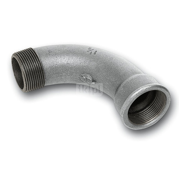 Łuk 90' SANHA 1#, żeliwo (cynk/nikiel) (ocynk), 1'' (GW x GZ)