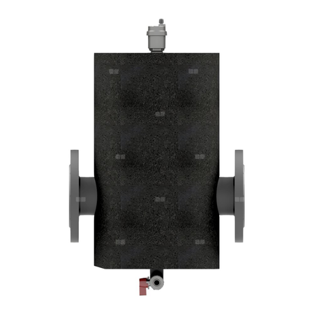 Kołnierzowy separator powietrza SPK+ 250 – DN80 z wyposażeniem dodatkowym, z izolacją, malowany