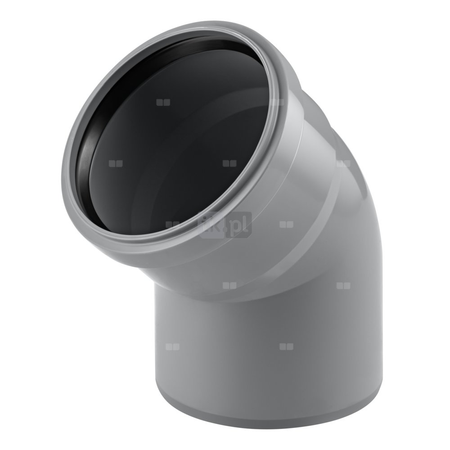 Kolano 15' MAGNAPLAST HT PLUS HTB, PP (szary), DN 110 (wz x ww), do kanalizacji
