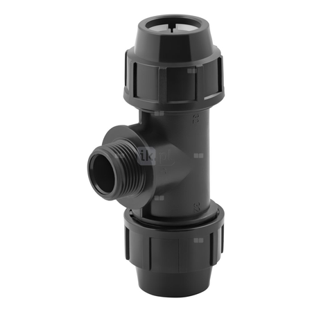 Trójnik skręcany z gwintem zewnętrznym do rur PE PN16 32 mm x 1/2