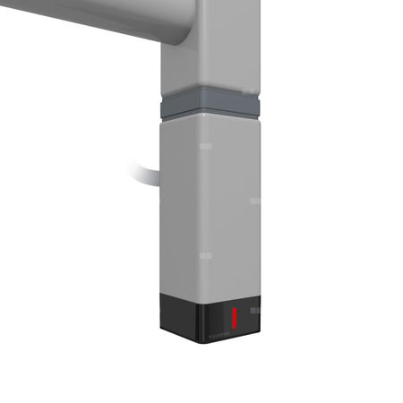 Grzałka TERMA One K30x30, 600W \ Tuba, RAL 9006, kabel prosty z wtyczką [biały, logo TERMA, instr. T