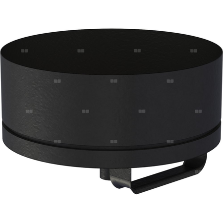 Naczynie na sadzę z miską kondensacyjną fi 200 mm,lakierowane na czarno lakierowane na czarno