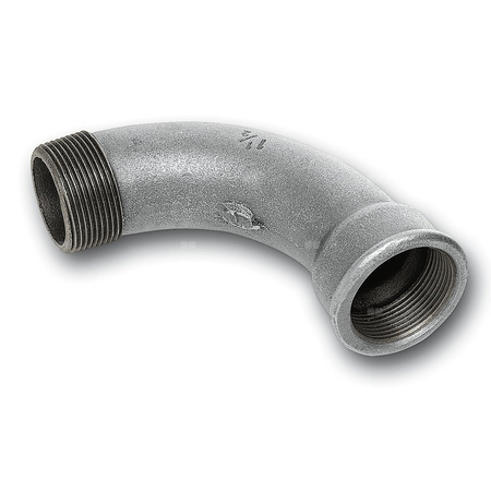 Łuk 90' SANHA 1#, żeliwo (cynk/nikiel) (ocynk), 3/4'' (GW x GZ)