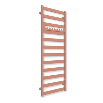 Grzejnik elektryczny TERMA VIVO 1390 x 500 mm, kolor soft 3012, moc 600 W, podłączenie E8, kabel prosty bez wtyczki z maskownicą szary