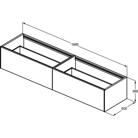 CONCA SZAFKA 200X50X37 2 DR NOWTOP DKWN