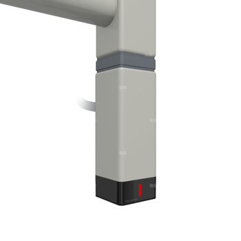 Grzałka TERMA One K30x30, 400W Tuba, Silver Gloss, kabel spiralny z wtyczką [srebrzysty, 2,5m, logo Terma, instr. TERMA]