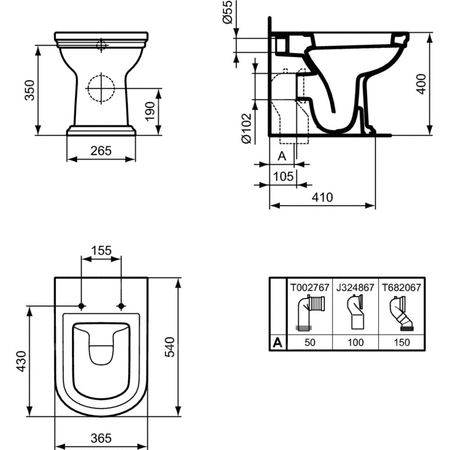 CALLA MISKA STOJĄCA Z ODP. POZ.