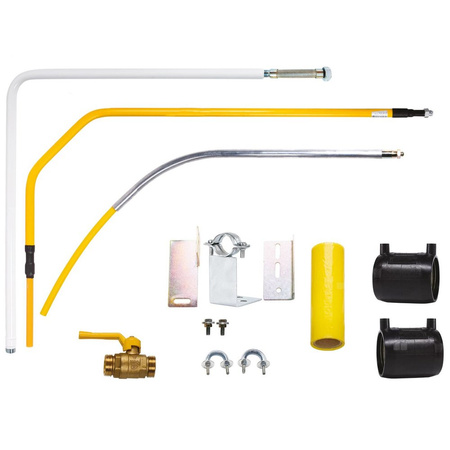 Przyłącze gazu płynnego 2GN, bez skrzynki, bez reduktorów pod kurek sferyczny DN15