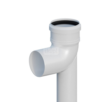 Kolano PP 87 st. DN80mm na podstawie L500mm z uszczelką [EPDM]