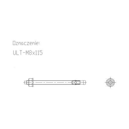 Kotwa uniwersalna ULT 8X115mm