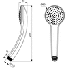 Jednofunkcyjny słuchawka prysznicowa 80x225 mm 8 l/min (3 bary) - IDEALRAIN