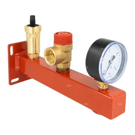 Zespół przyłączeniowy AFRISO BSS 3/4'' GW x GW, max. 1.5 bar + wskaźnik ciśnienia