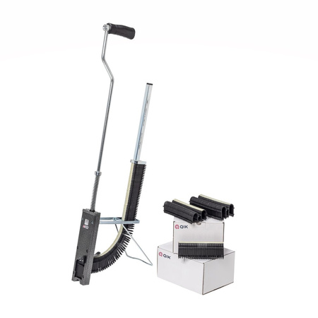 Zestaw: Taker QIK + 7500szt. (30x250szt.) Spinki montażowe QIK podwójne groty - klejone 250szt. - długość 50mm