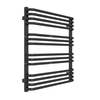 Grzejnik drabinkowy TERMA Alex, podłączenie SX, wym. 760 x 600 mm, kolor czarny jak kruk połysk RAL9005, moc 481W