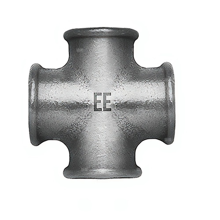 Czwórnik ODLEWNIA ZAWIERCIE C1/34/180 żeliwo (ocynk) 3/4'' x 1/2'' x 3/4'' x 1/2'', GW gazowy stożkowy x GW gazowy stożkowy x GW gazowy stożkowy x GW gazowy stożkowy