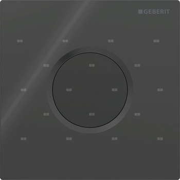Elektroniczny zawór spłukujący Geberit do pisuaru, zasilanie bateryjne, Typ 01, czarny, okrągły