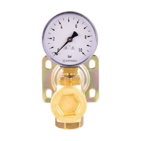 Zespół przyłączeniowy AFRISO BSB 3/4'' GW x GW, max. 6 bar + wskaźnik ciśnienia