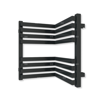 Grzejnik drabinkowy TERMA INCORNER, podłączenie SX, wym. 460 x 350 mm, kolor czarny jak kruk mat RAL9005 (farba), moc 284W