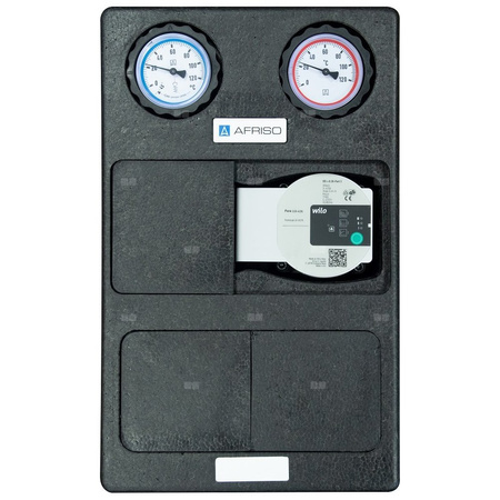 Grupa pompowa AFRISO PrimoTherm K 180-1 DN 25 WP GZ x GW 1 1/2'' x 1'', z izolacją, z pompą obiegową Wilo Para SC 25/6