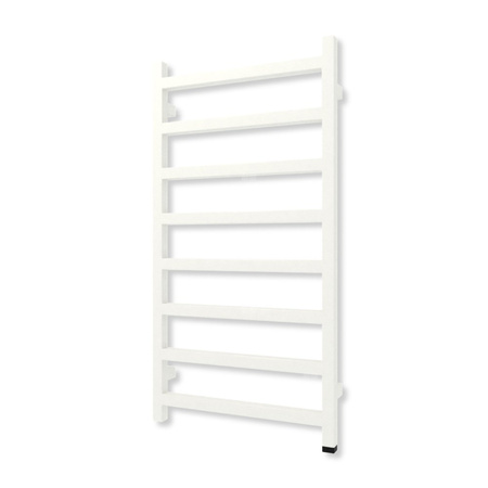 Grzejnik elektryczny TERMA SIMPLE ONE 960 x 500 mm, kolor biały sygnałowy RAL9003, moc 400 W, podłączenie E8, kabel prosty bez wtyczki szary